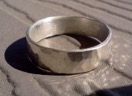 [planished silver ring]