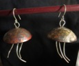 [reticulated silver jellyfish earrings]